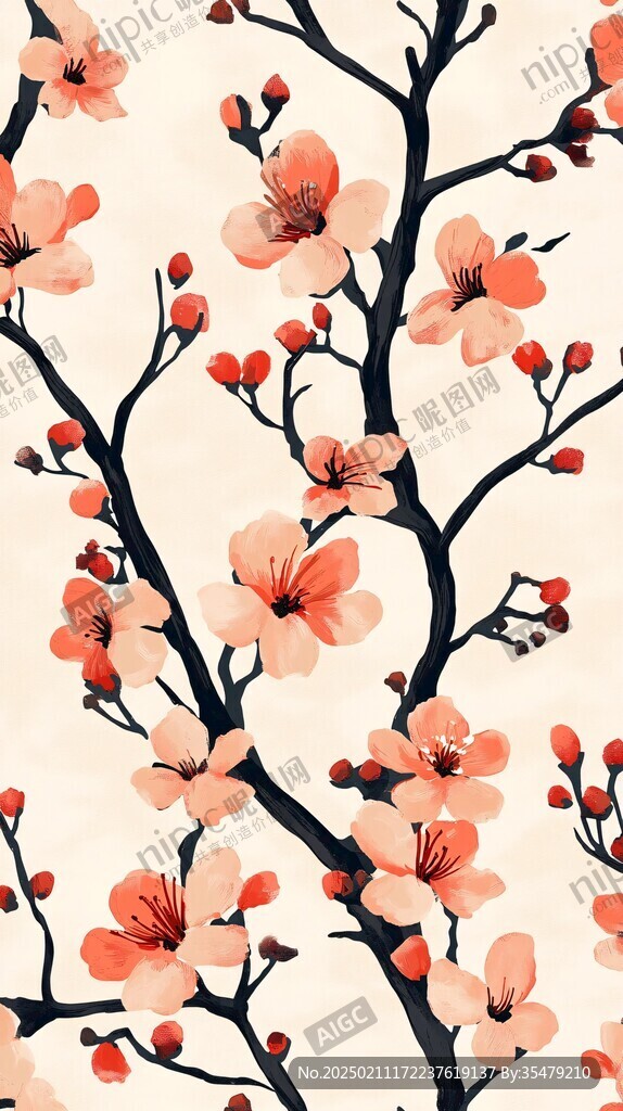 植物绽放花卉梅花