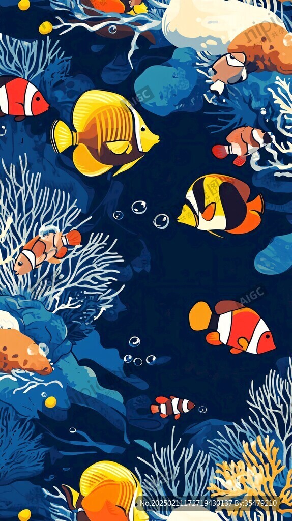 渐变海底世界圆点