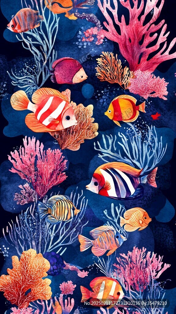 海底世界面料花型