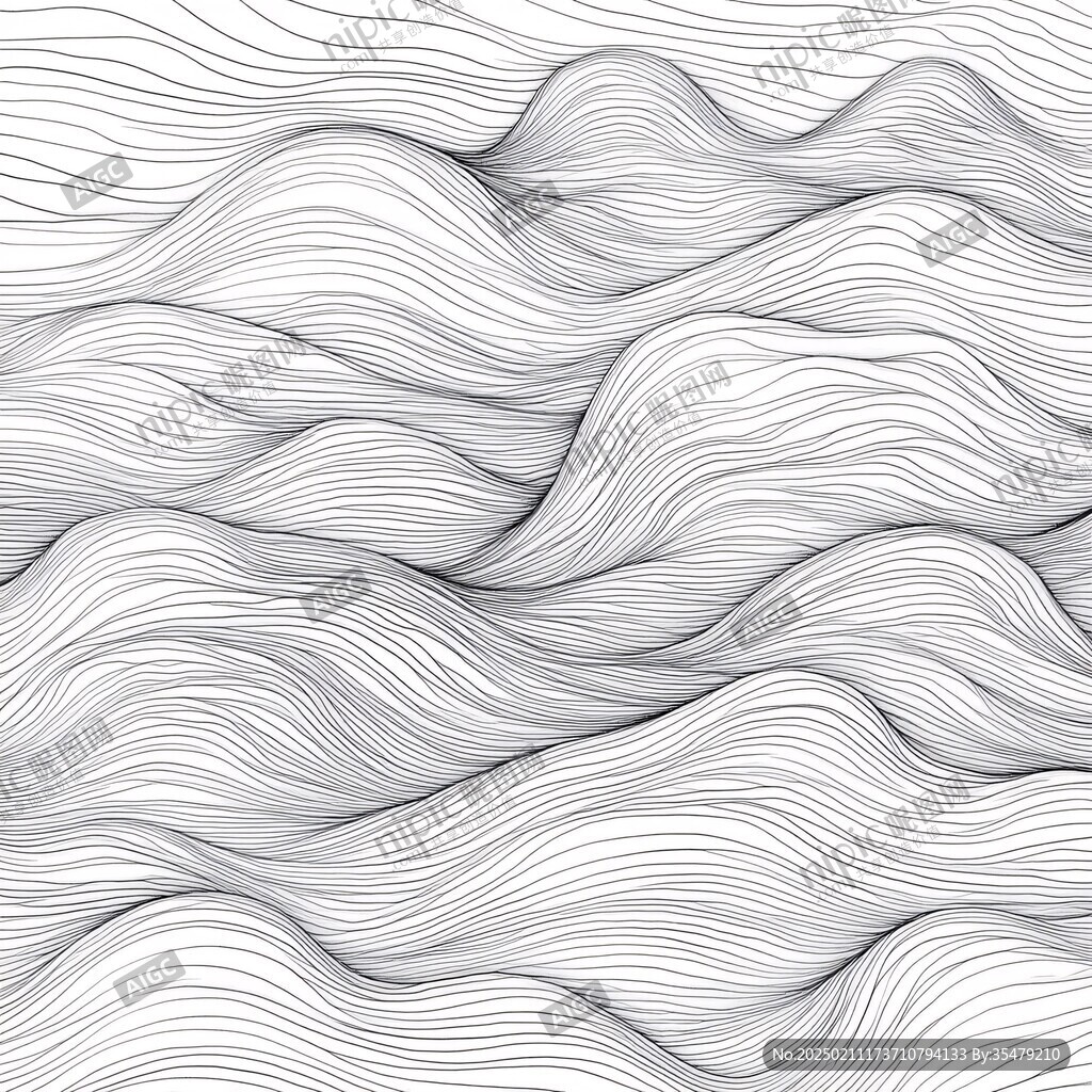 高级灰线条波浪纹理
