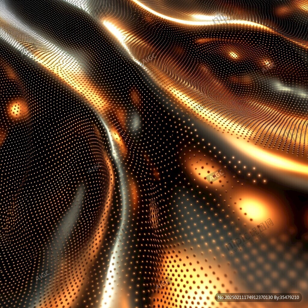 科技感十足的橙色光晕背景图片