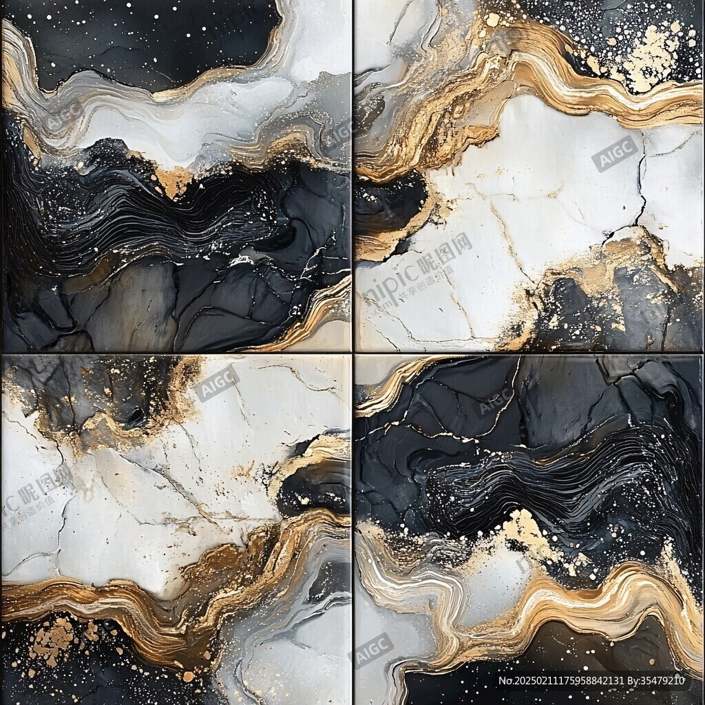 金色透光大理石装饰画
