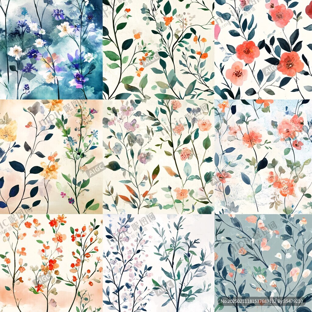 无缝拼接植物壁纸