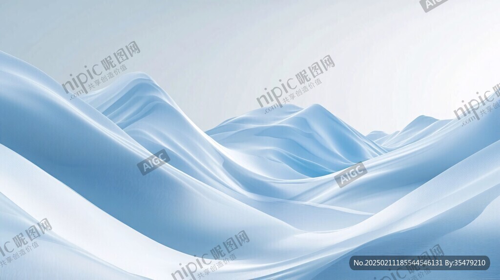 3d波浪线弧线弧形山