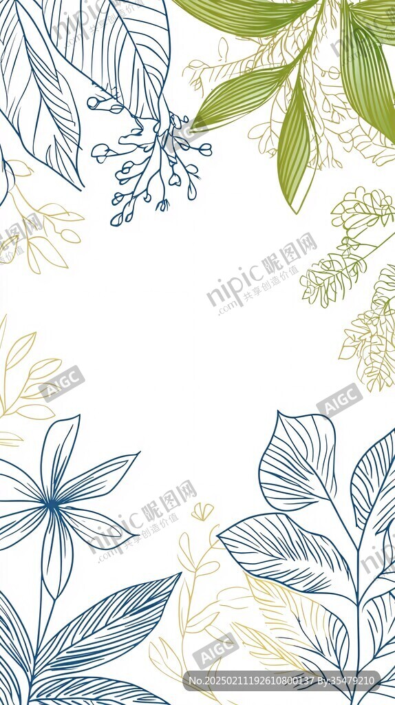 插画海报线稿底图背景