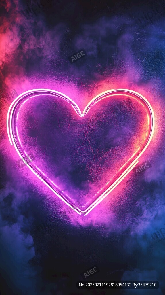 心动浪漫氛围背景