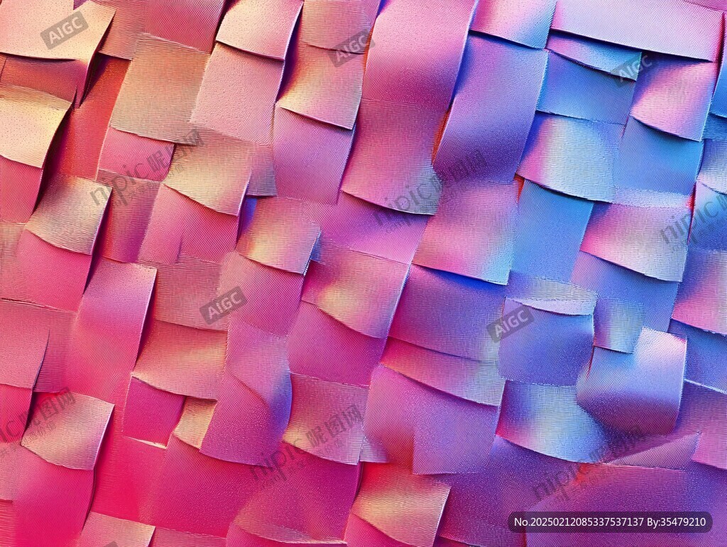 炫彩撞色立体质感背景