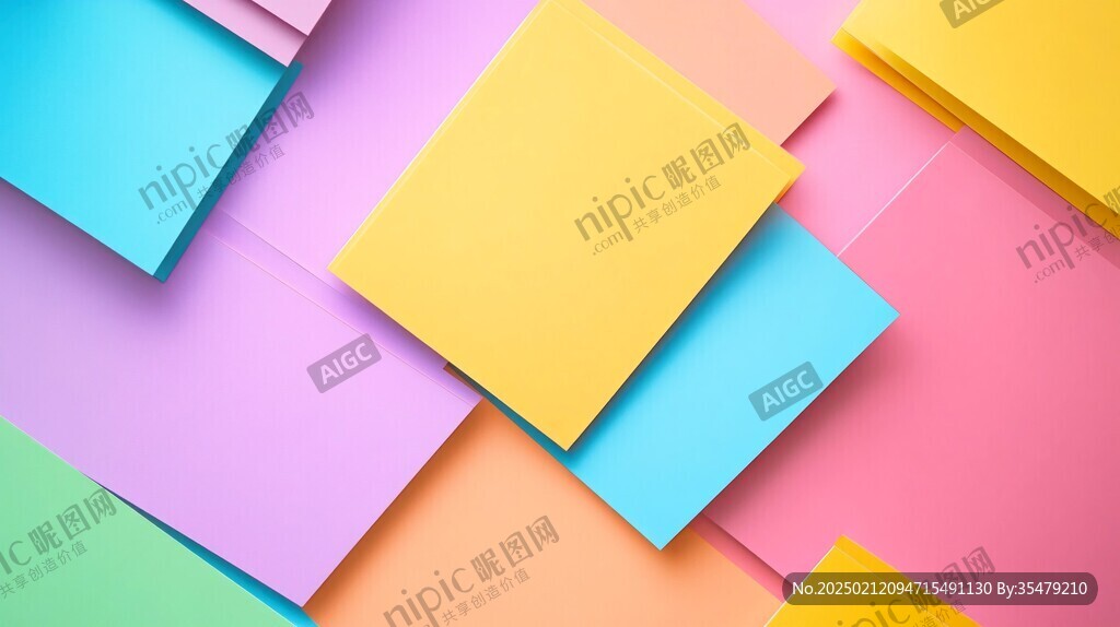 炫彩撞色立体质感背景