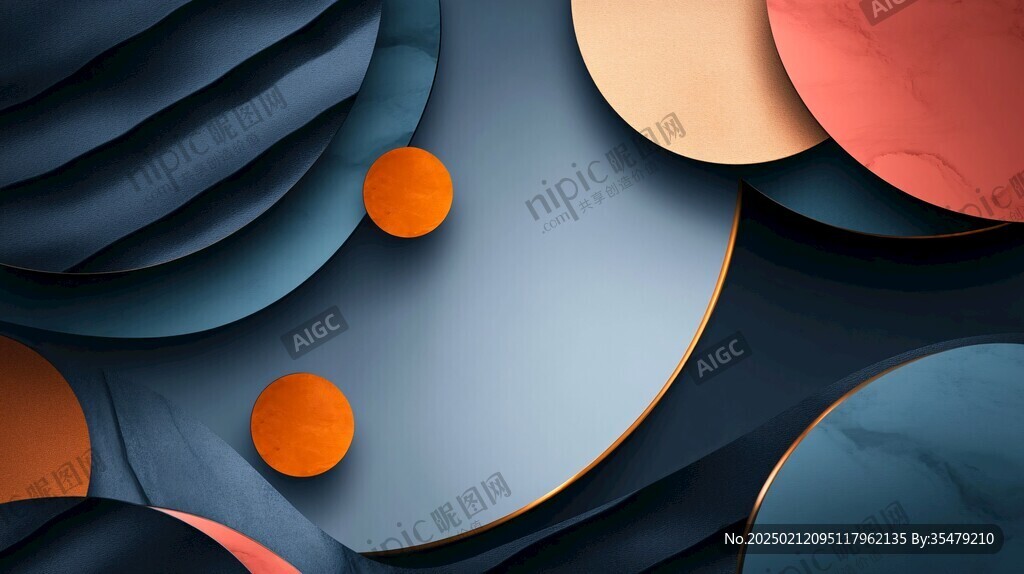 炫彩撞色立体质感背景