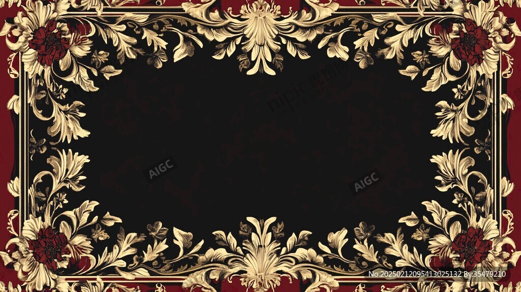 红金色欧式背景