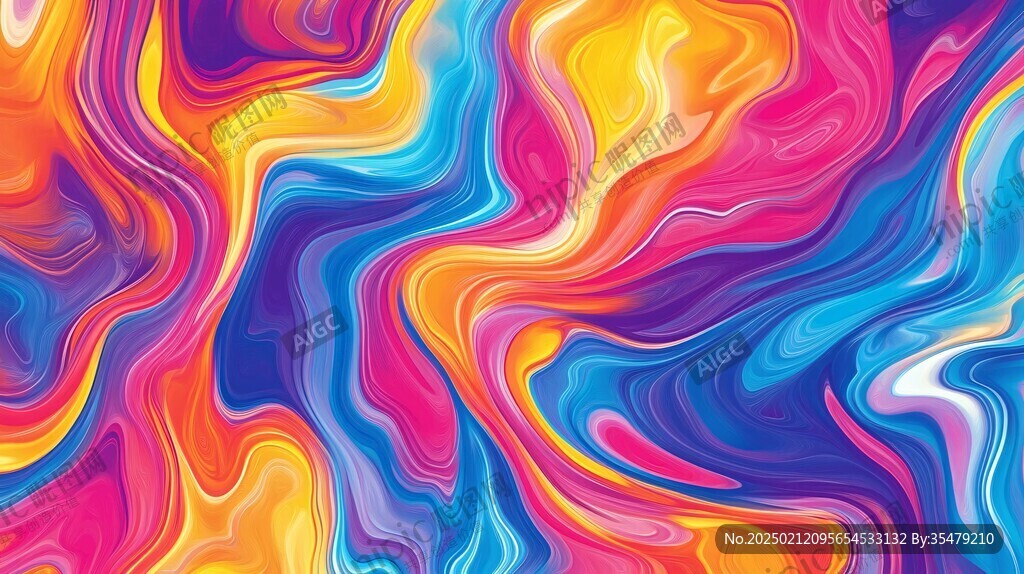 肌理彩色流体背景