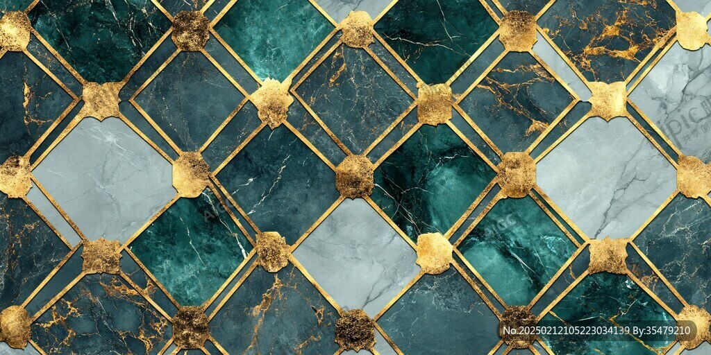 石纹吊顶鎏金流彩背景