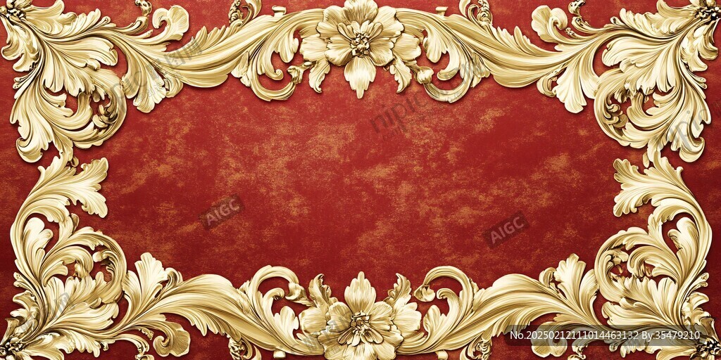 红金色欧式背景