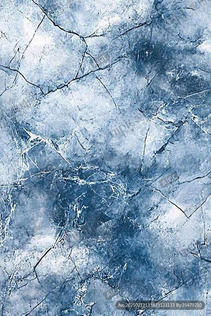 蓝色透光大理石装饰画