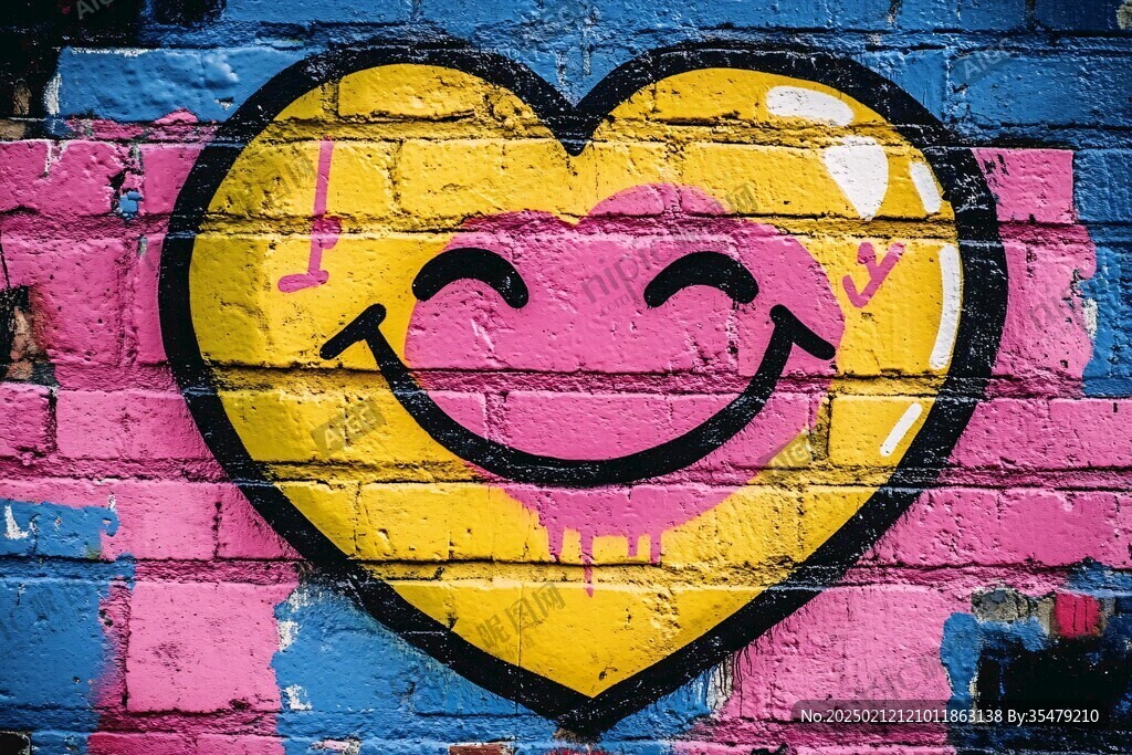 笑脸墙绘