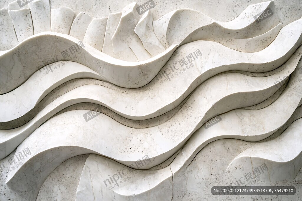 波浪元素墙面