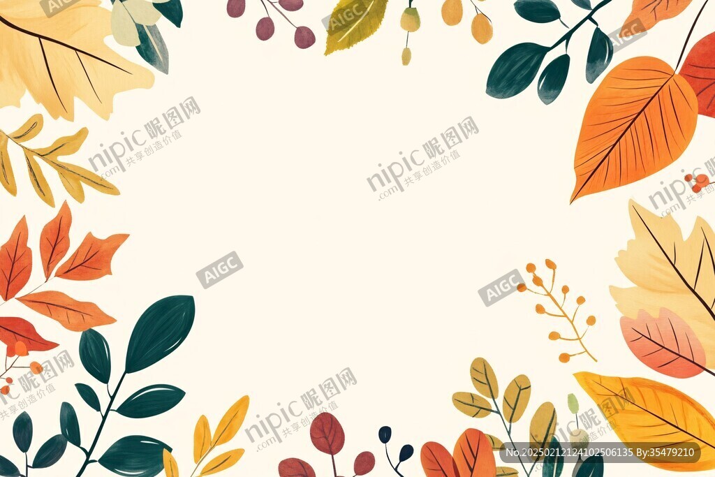 植物背景扁平插画