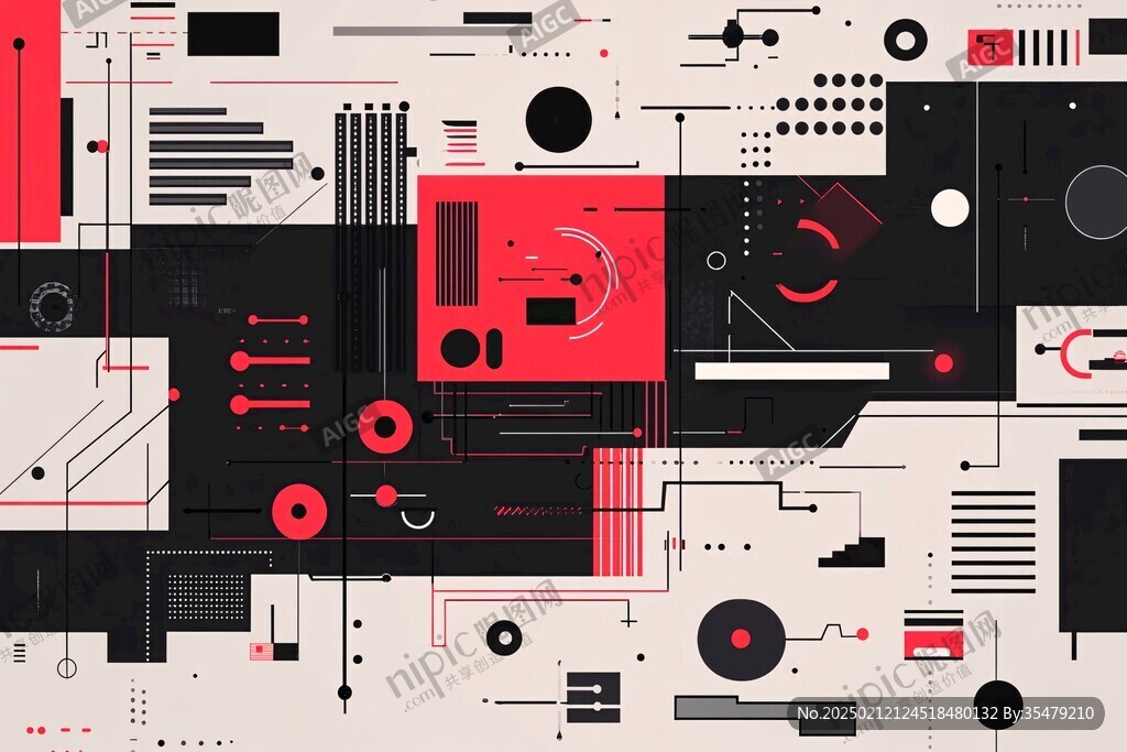 抽象几何孟菲斯背景