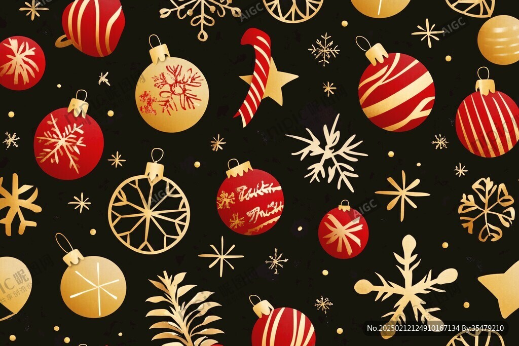 金色壁纸圣诞节素材