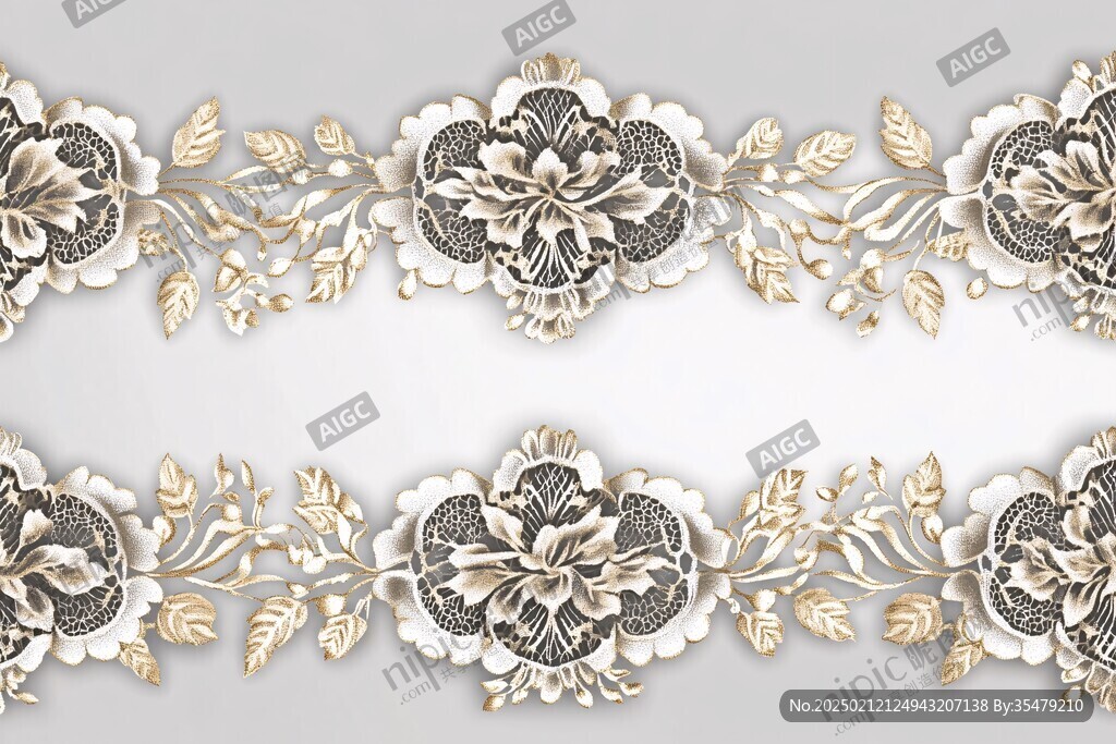 金漆花边