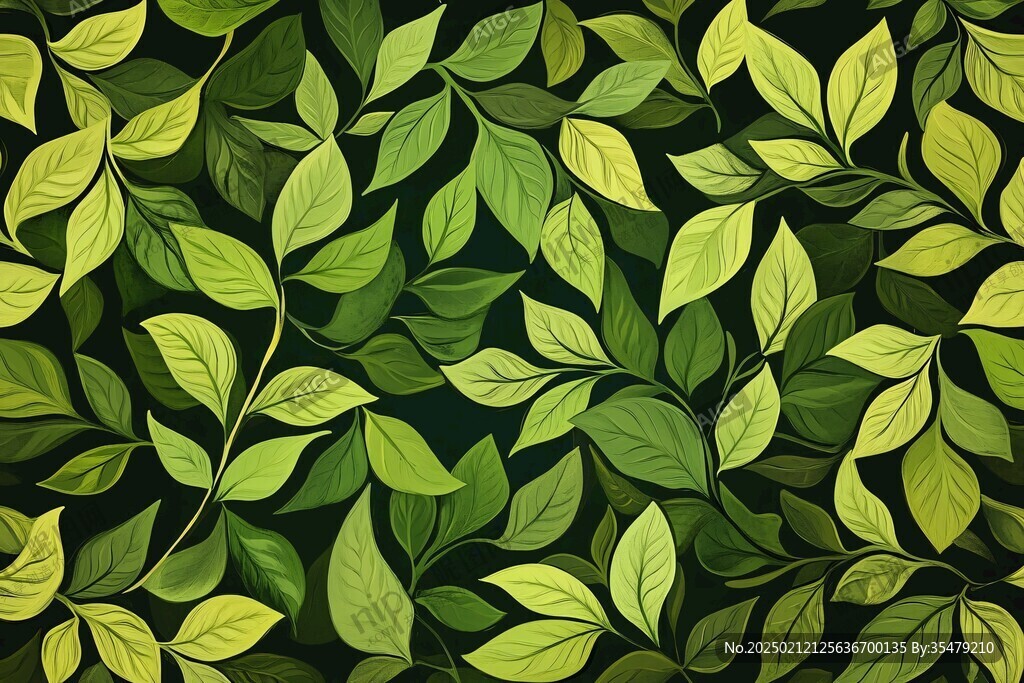 高清绿叶背景图片