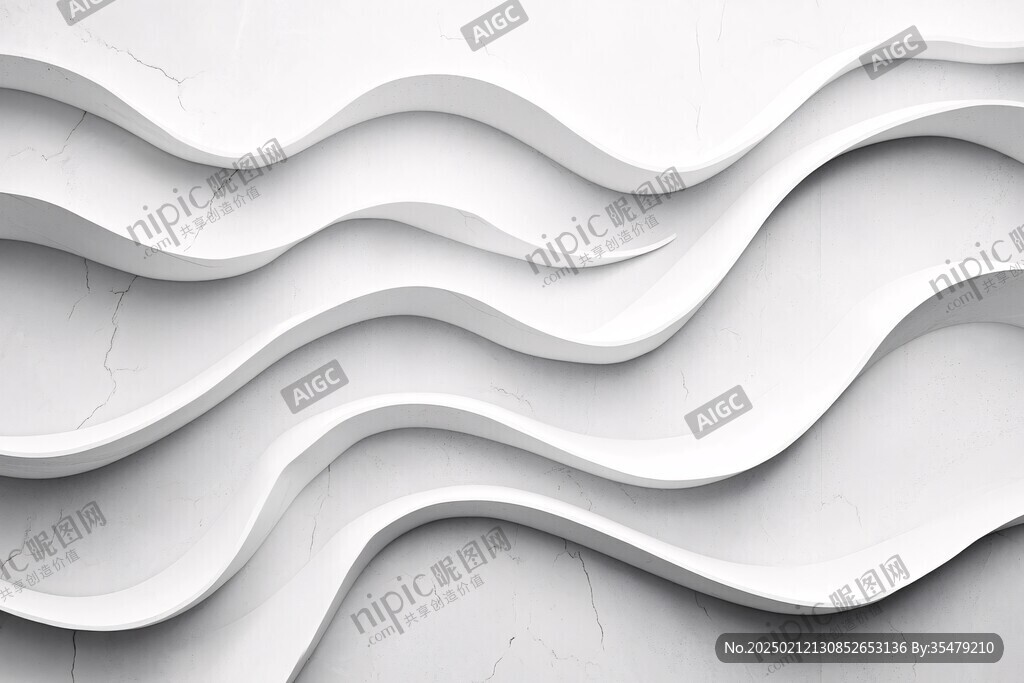 波浪元素墙面