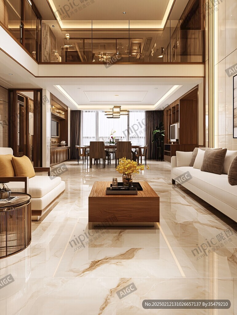 大理石地砖客厅