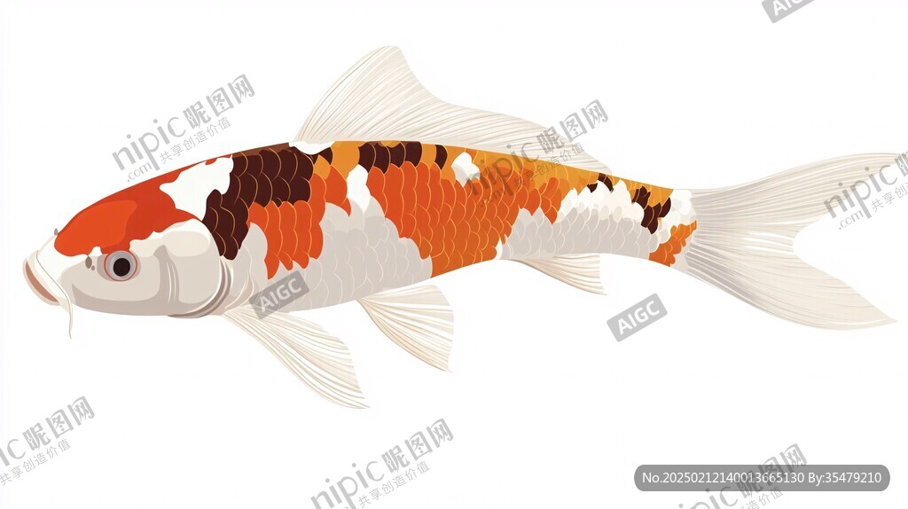 卡通写实红鲤鱼