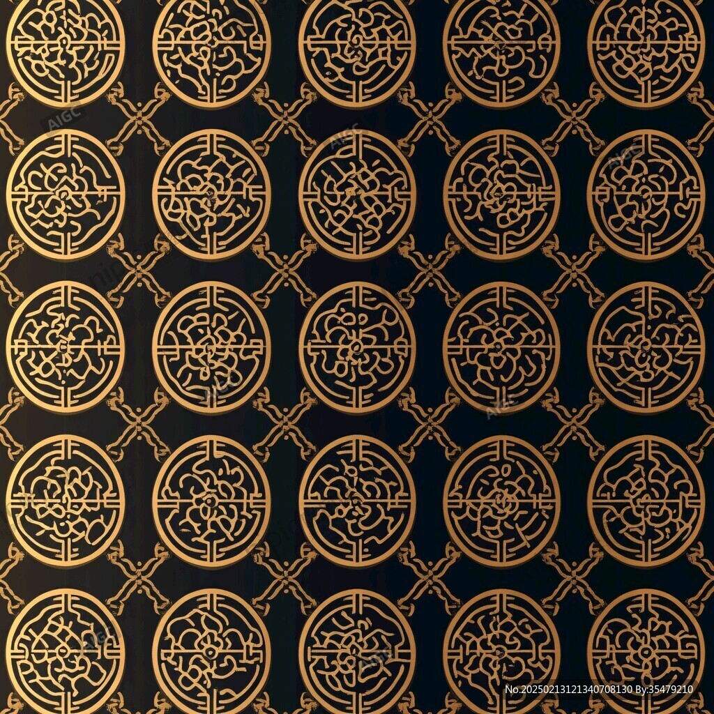 防伪团花浮雕底纹