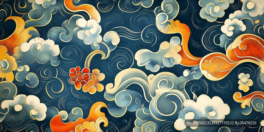 宋代云图高端云纹装饰