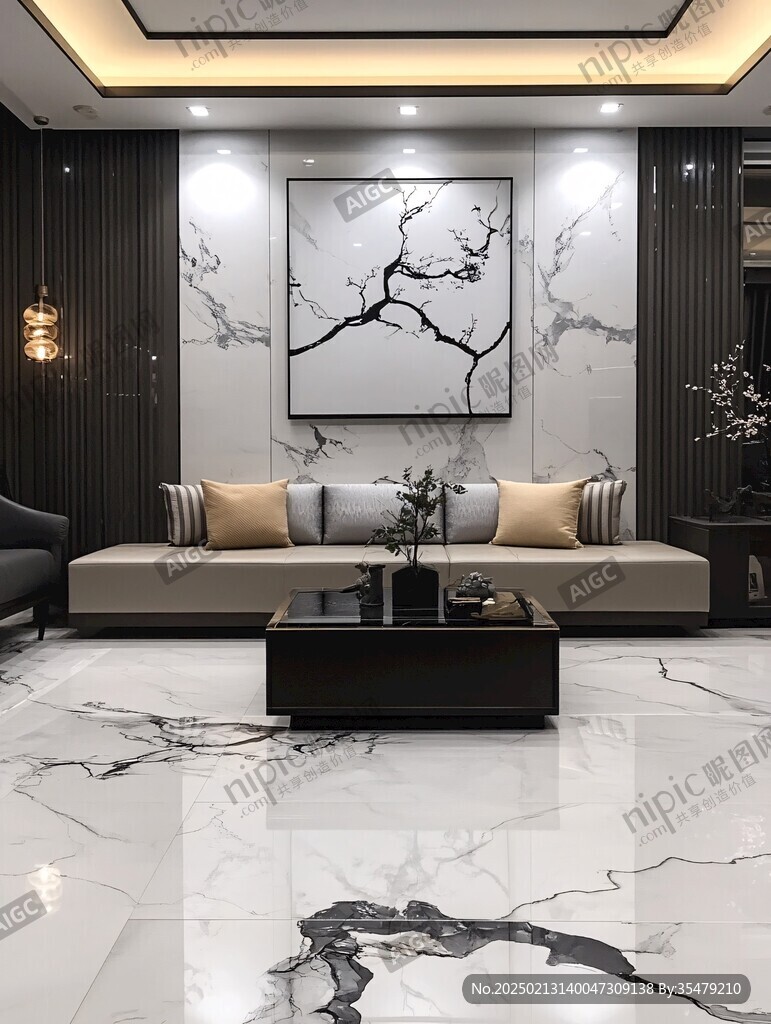 岩板客厅场景素材