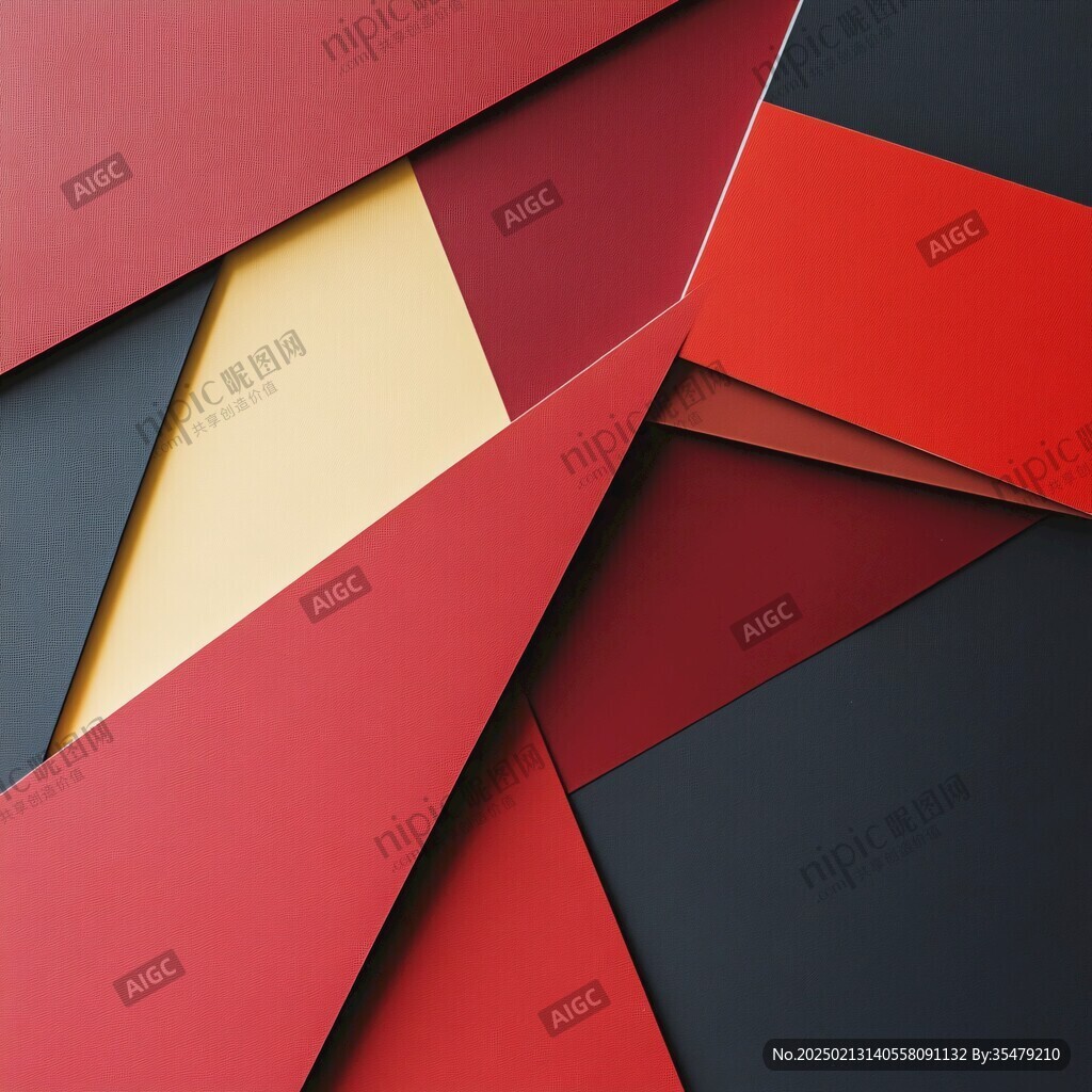 炫彩撞色立体质感背景