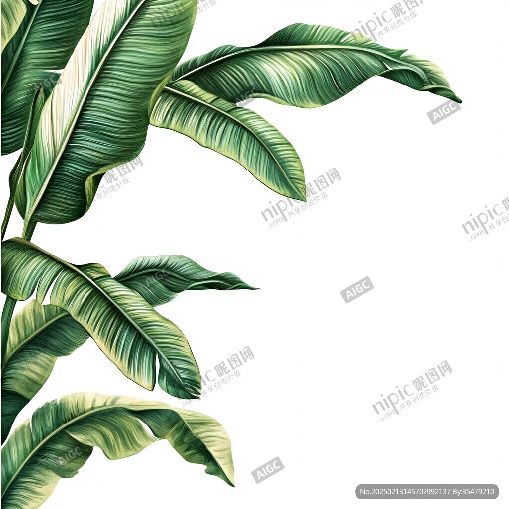 北欧风芭蕉叶