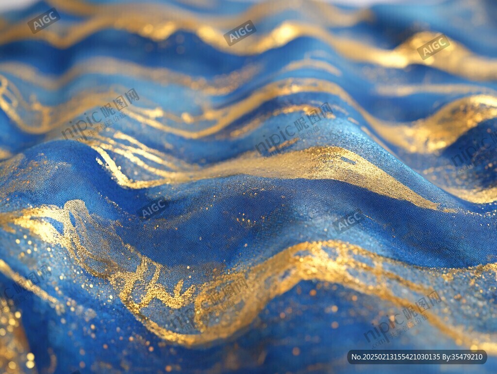 黄金流体艺术画