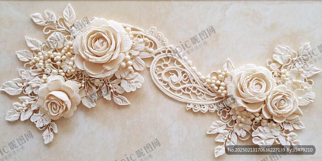 香槟色流苏浮雕背景