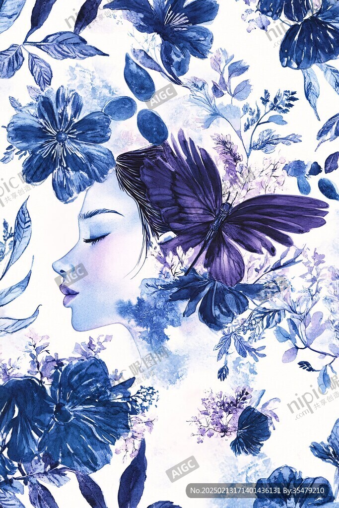 青花瓷数码印花