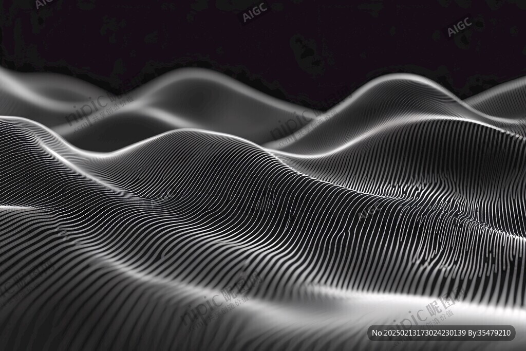 3d波浪线弧线弧形山