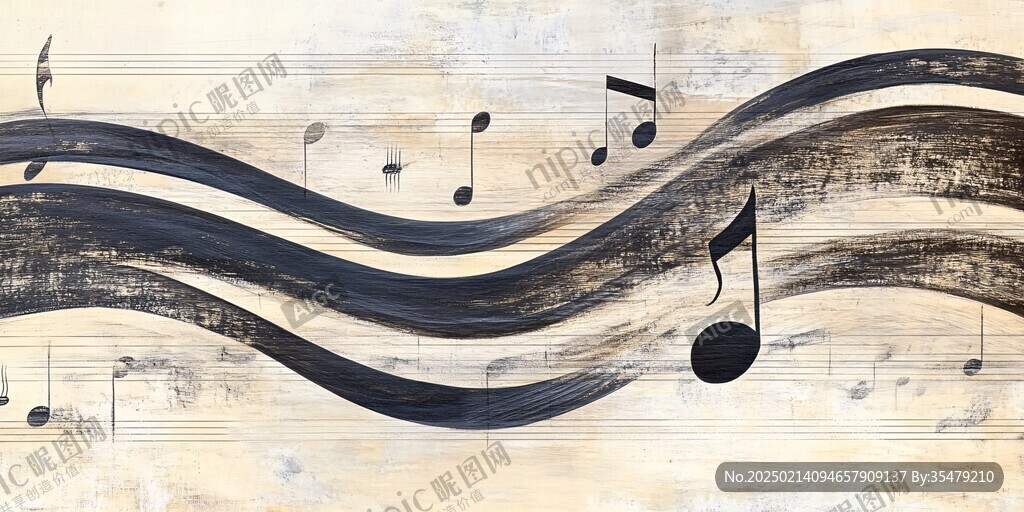 旋律背景展板文化