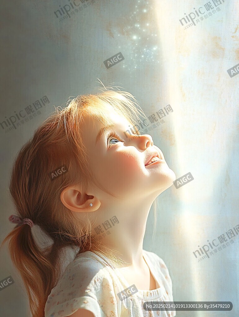 怡然自得的小女孩壁纸