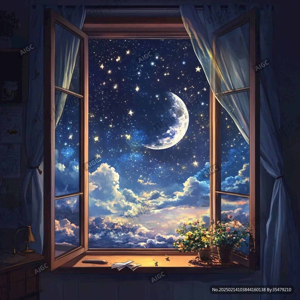 梦幻夜晚立体画