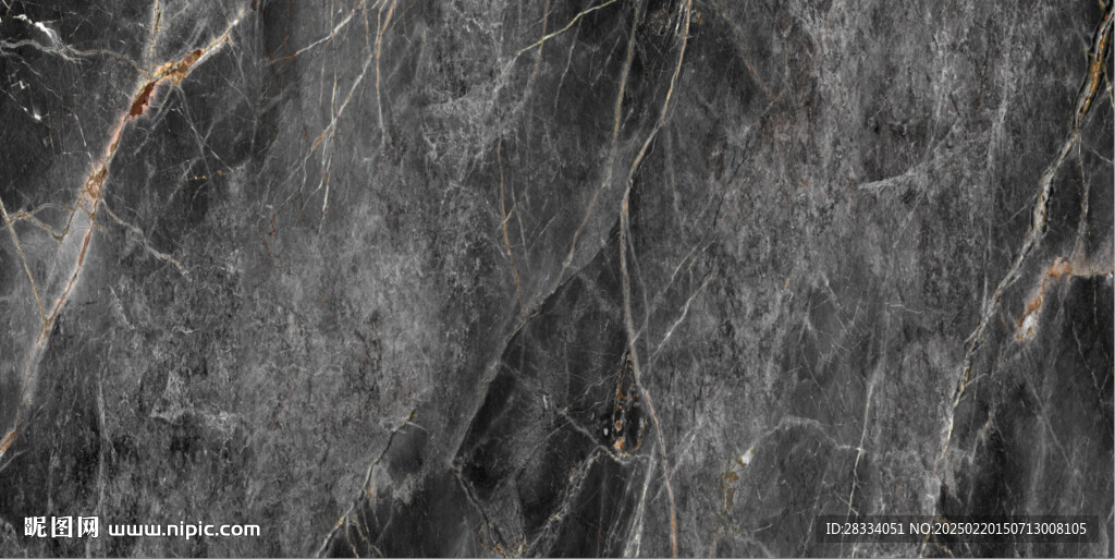 高清深灰色黑金花大理石