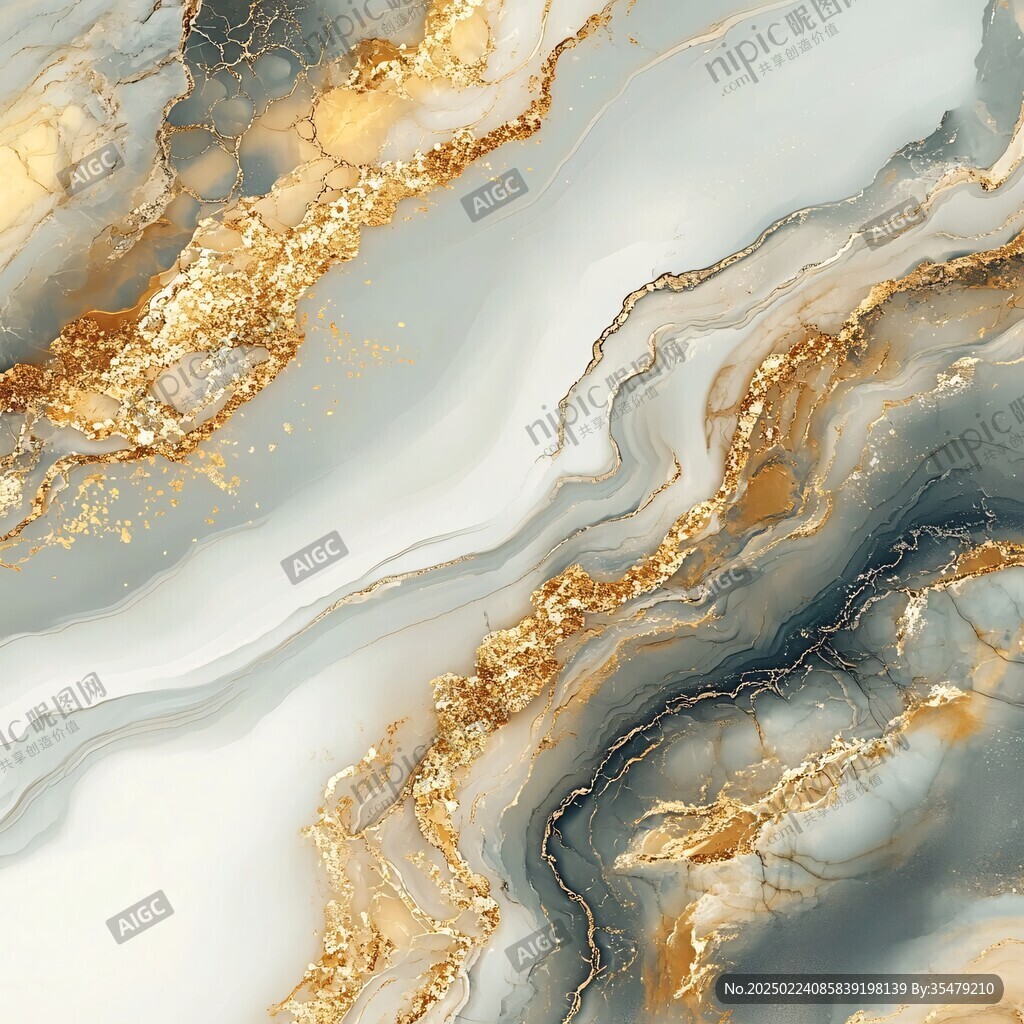 流体大理石金色素材