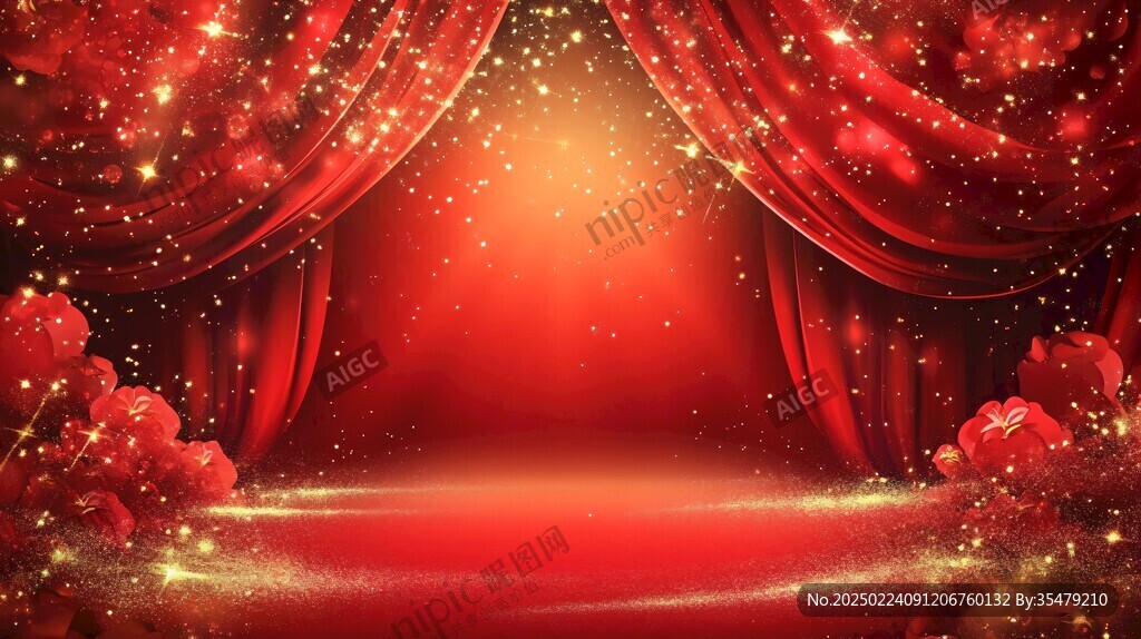 喜庆背景舞台