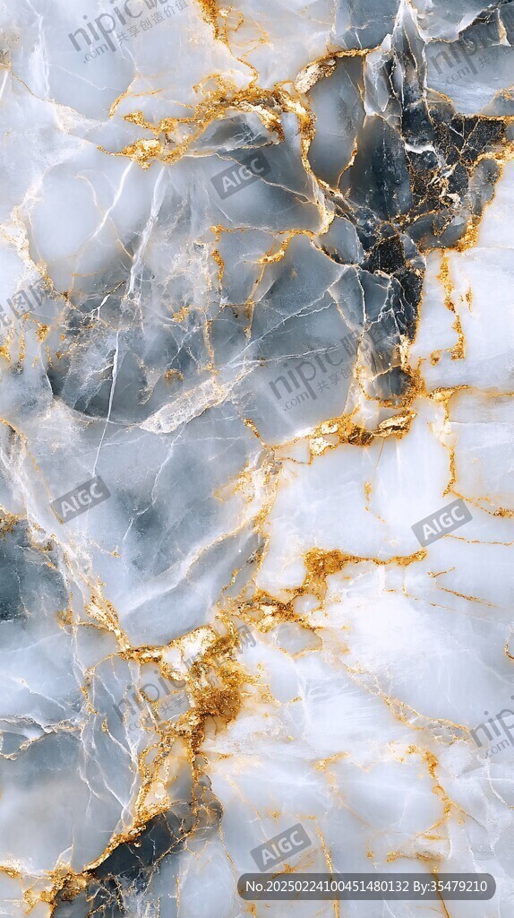 蓝色透光大理石装饰画