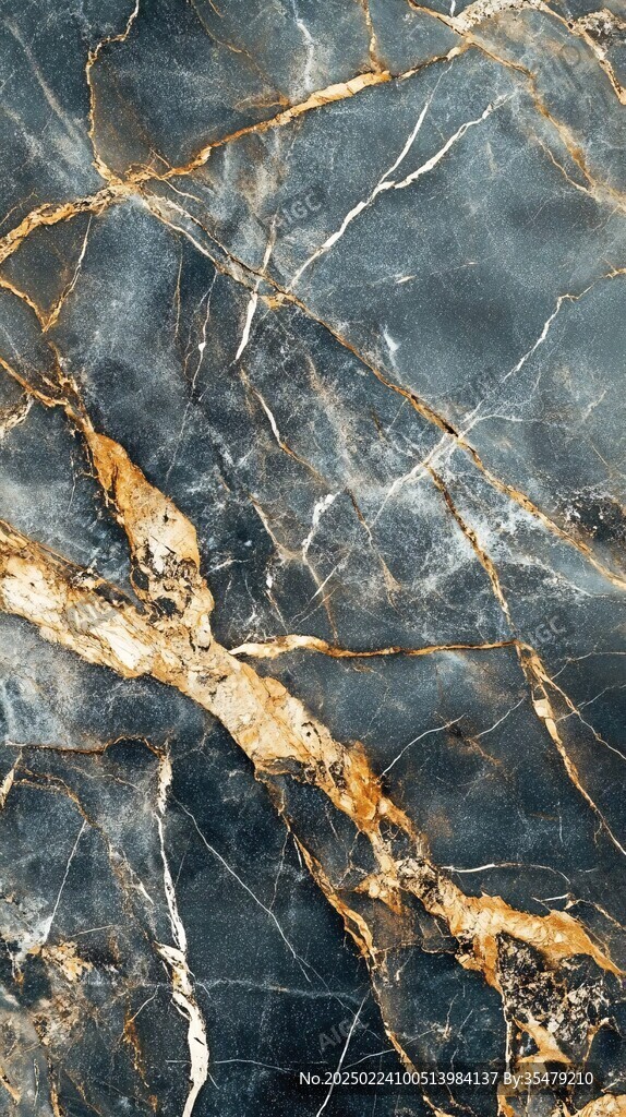 蓝底金线大理石
