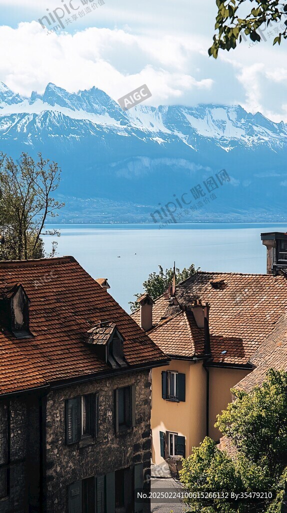 瑞士湖边小镇