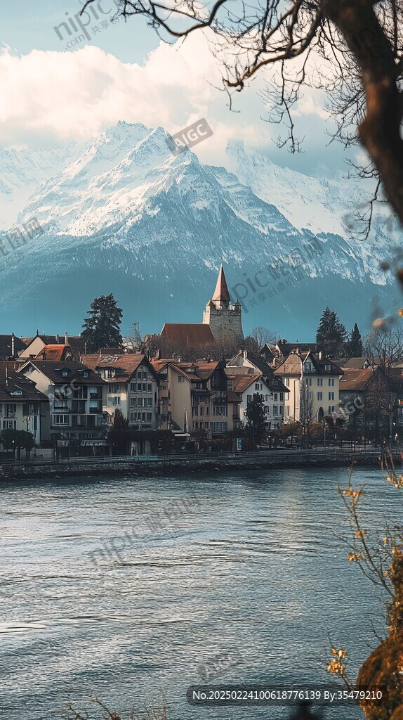 瑞士湖边小镇