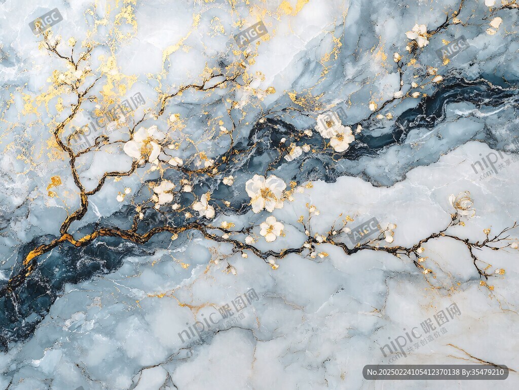 蓝色玛瑙石艺术背景