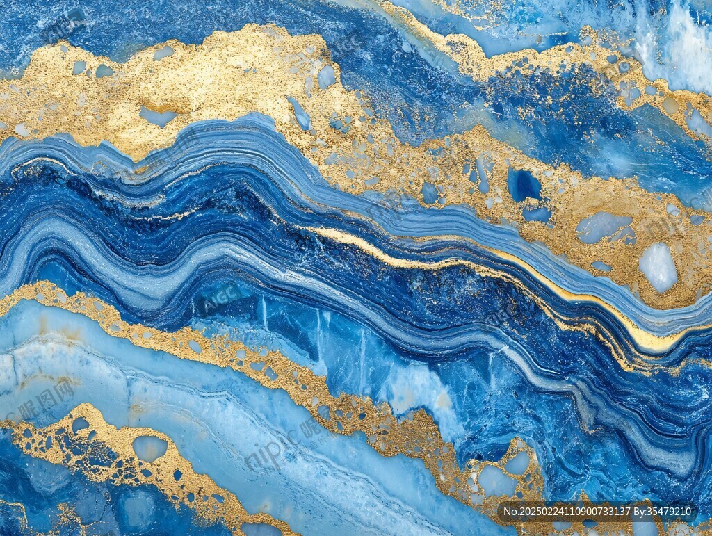 蓝色玛瑙石艺术背景