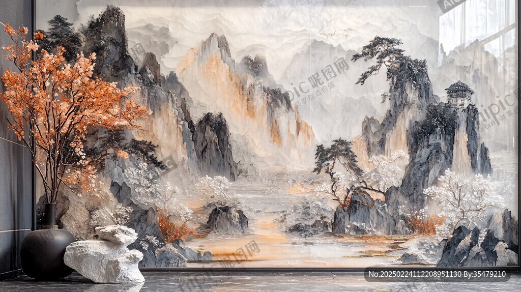 迎客松酒店客厅背景